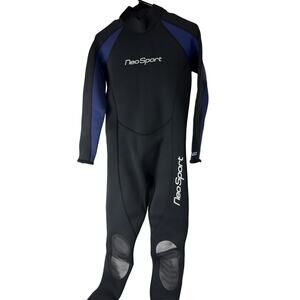 NWT NeoSport Men's 5mm Full Wetsuit Premium Neoprene Black/Blue S832mb-45